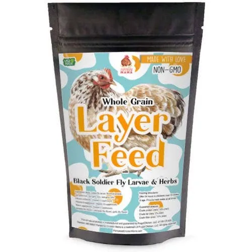 16% Premium Layer Feed With Black Soldier Fly Larvae, Fishmeal, & Herbs {Soy Free   High Protein}: 40 pounds