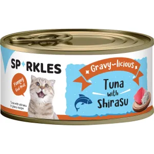 $7 OFF 24 cans: Sparkles Gravy-licious Tuna With Shirasu Canned Cat Food 80g x 24