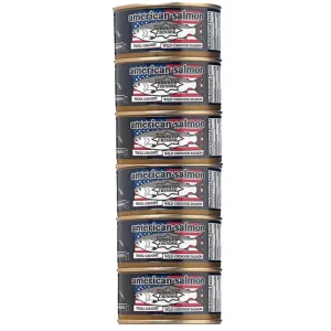 American Salmon 6-Pack Premium Smoked Alaskan Salmon Made in USA