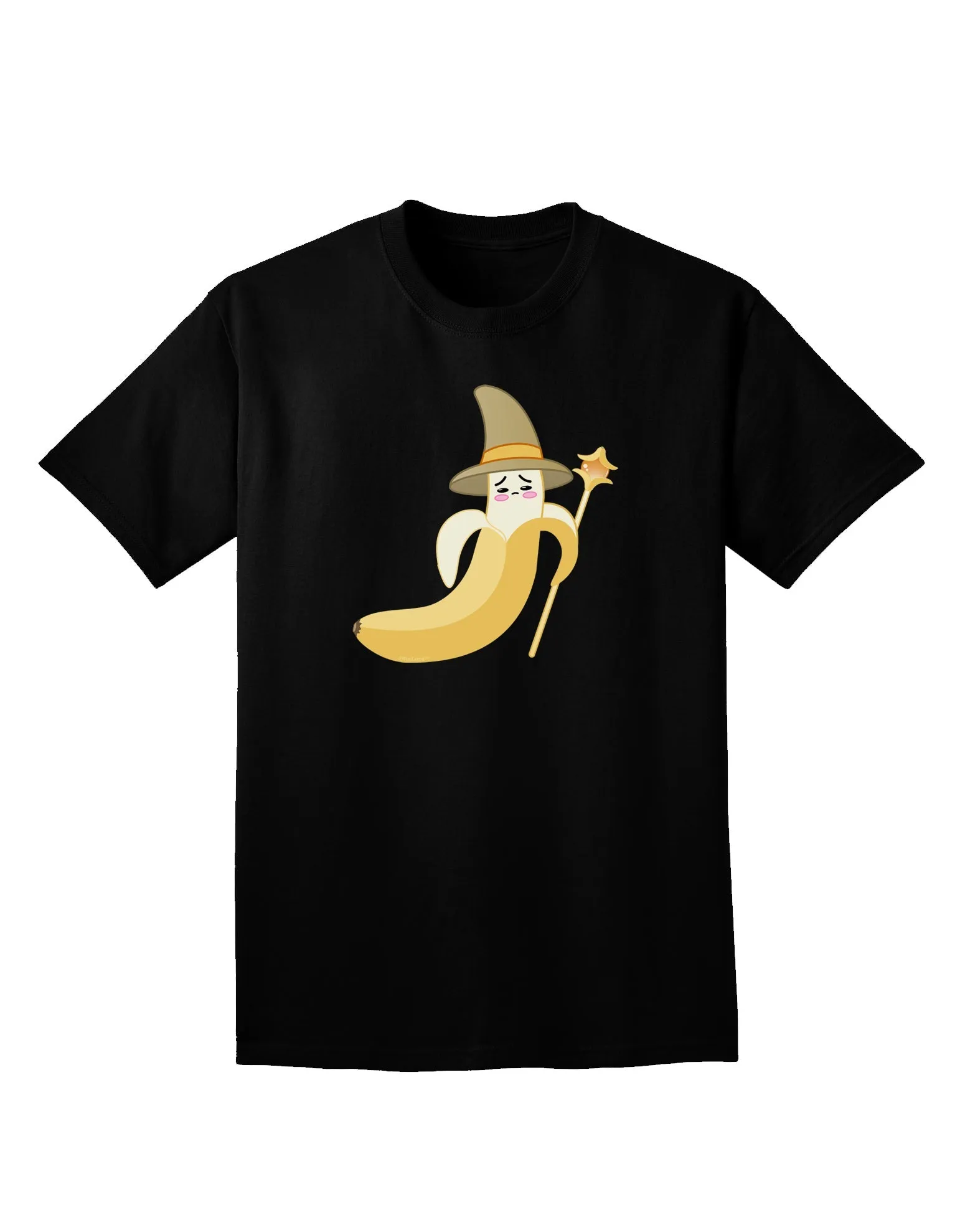 Ben Banana Wizard - Cute Fruit Halloween Adult Dark V-Neck T-Shirt