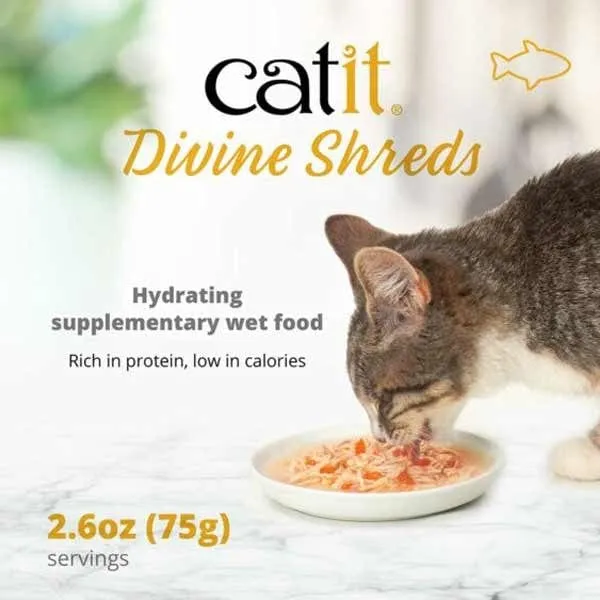 Catit Divine Shreds Tuna with Seabream & Wakame Cat Food Topper