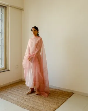 Coral Kurta with Trouser and Duppata