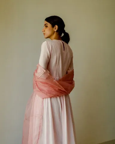 Coral Kurta with Trouser and Duppata