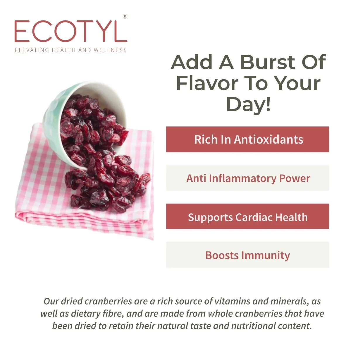 Dried Cranberries | Seedless Dried Fruit | Healthy Snack | 150g