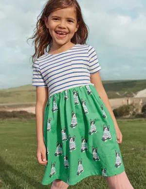 Hotchpotch Jersey dress-Pea Green Small Dogs