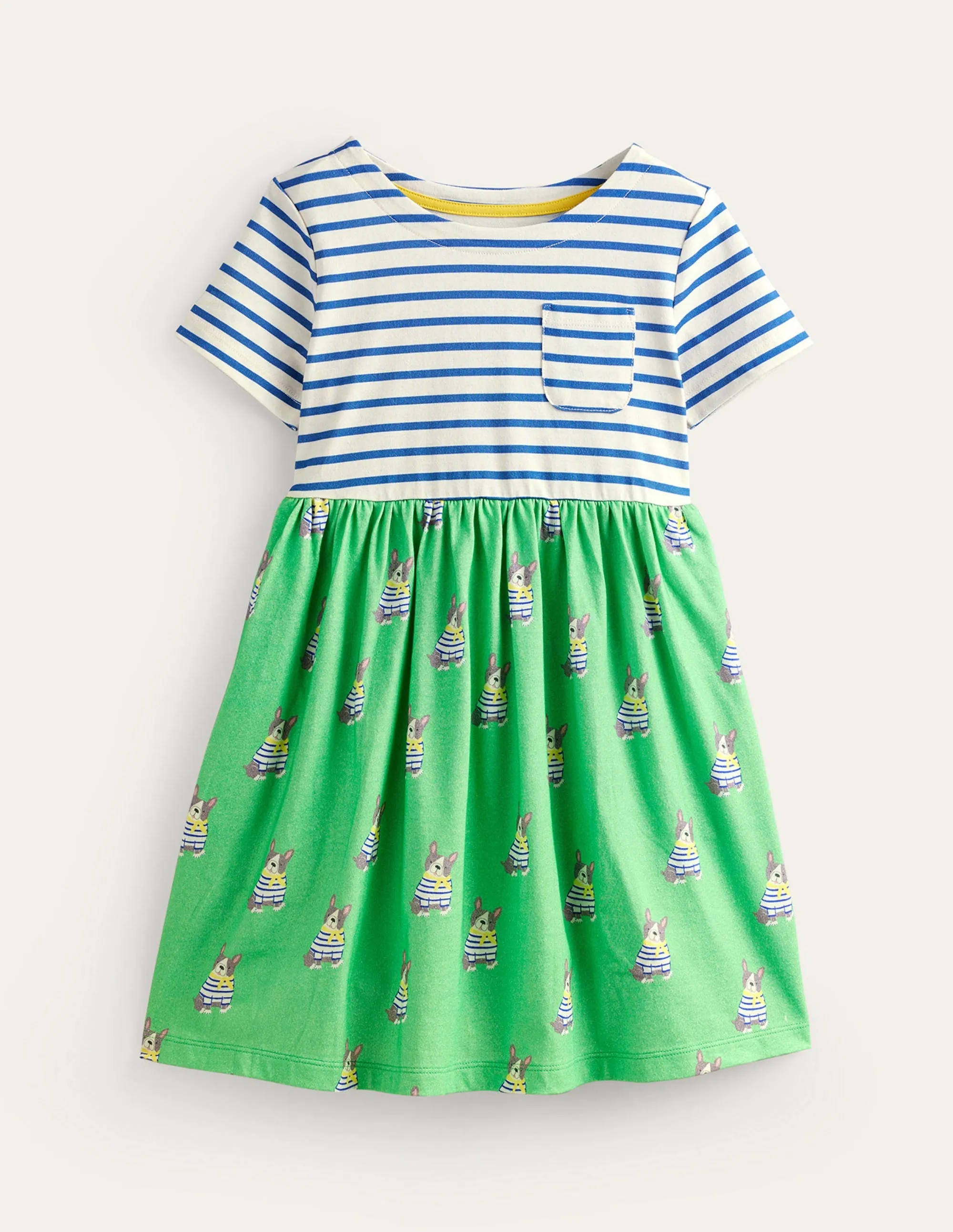 Hotchpotch Jersey dress-Pea Green Small Dogs