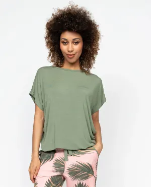 Lea Sage Slouch top and Leaf Print PJ