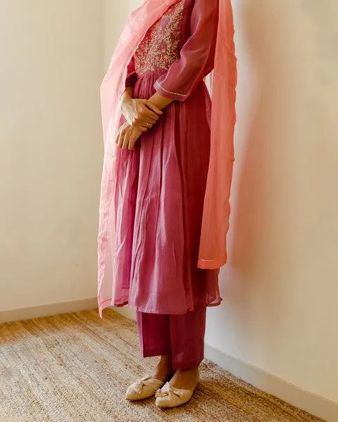 Lilac Kurta with Trouser and Duppata