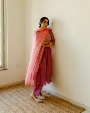 Lilac Kurta with Trouser and Duppata