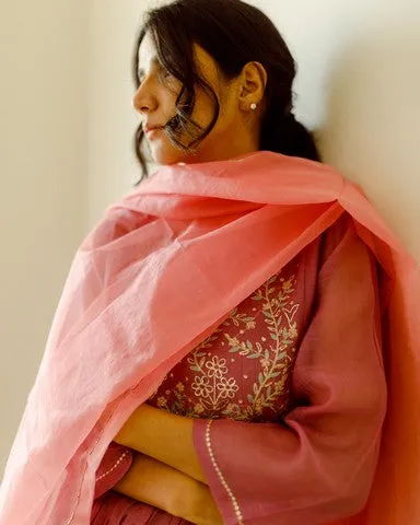 Lilac Kurta with Trouser and Duppata