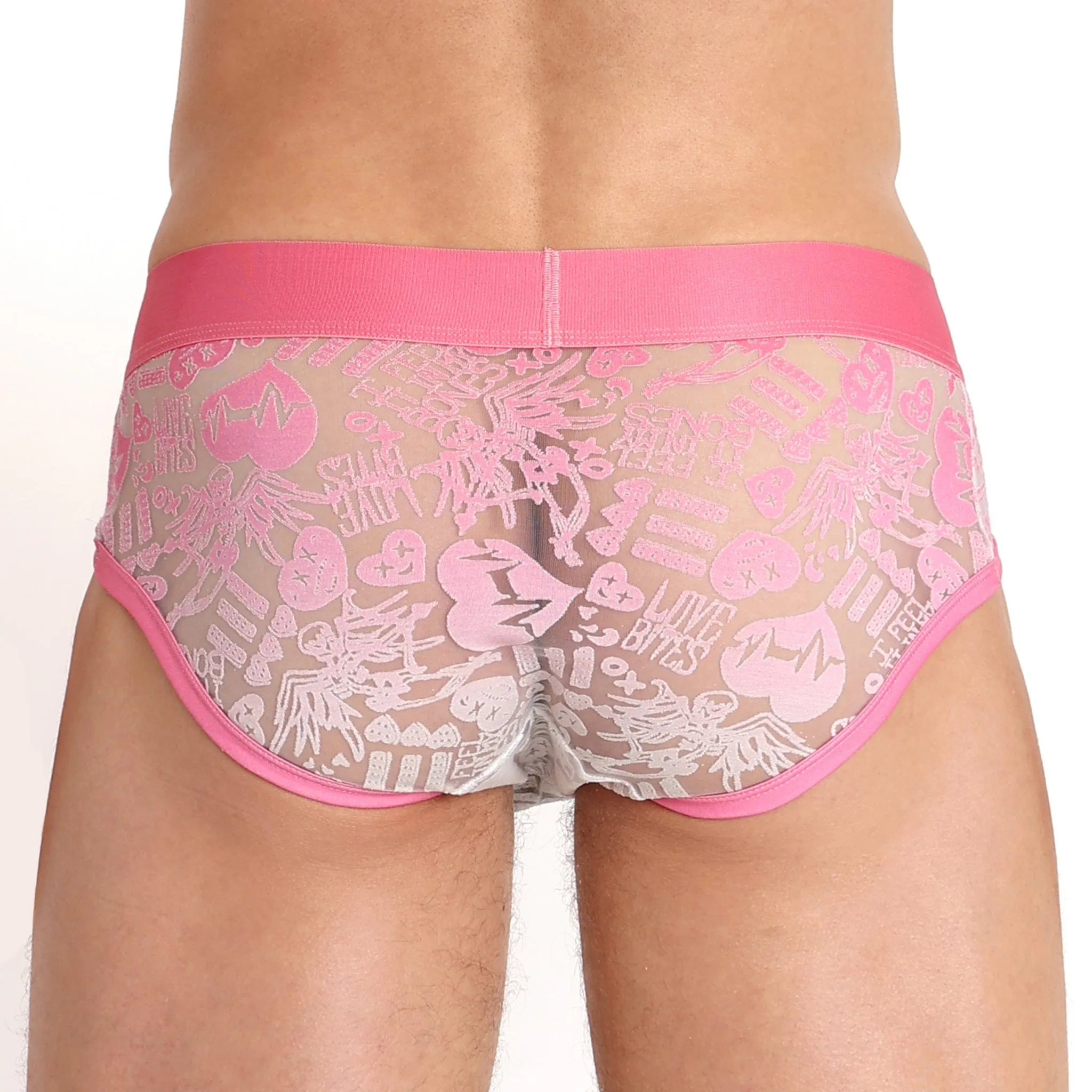 Love Bites Burnout Pink Ombre Brief