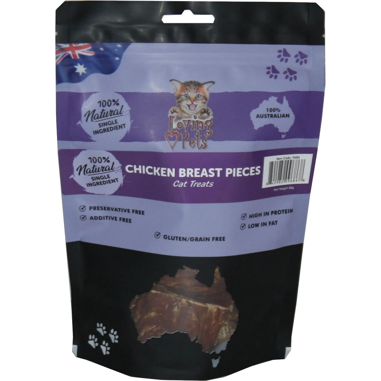 Loving Pets Outback Naturals Chicken Breast Pieces Cat Treats 80g