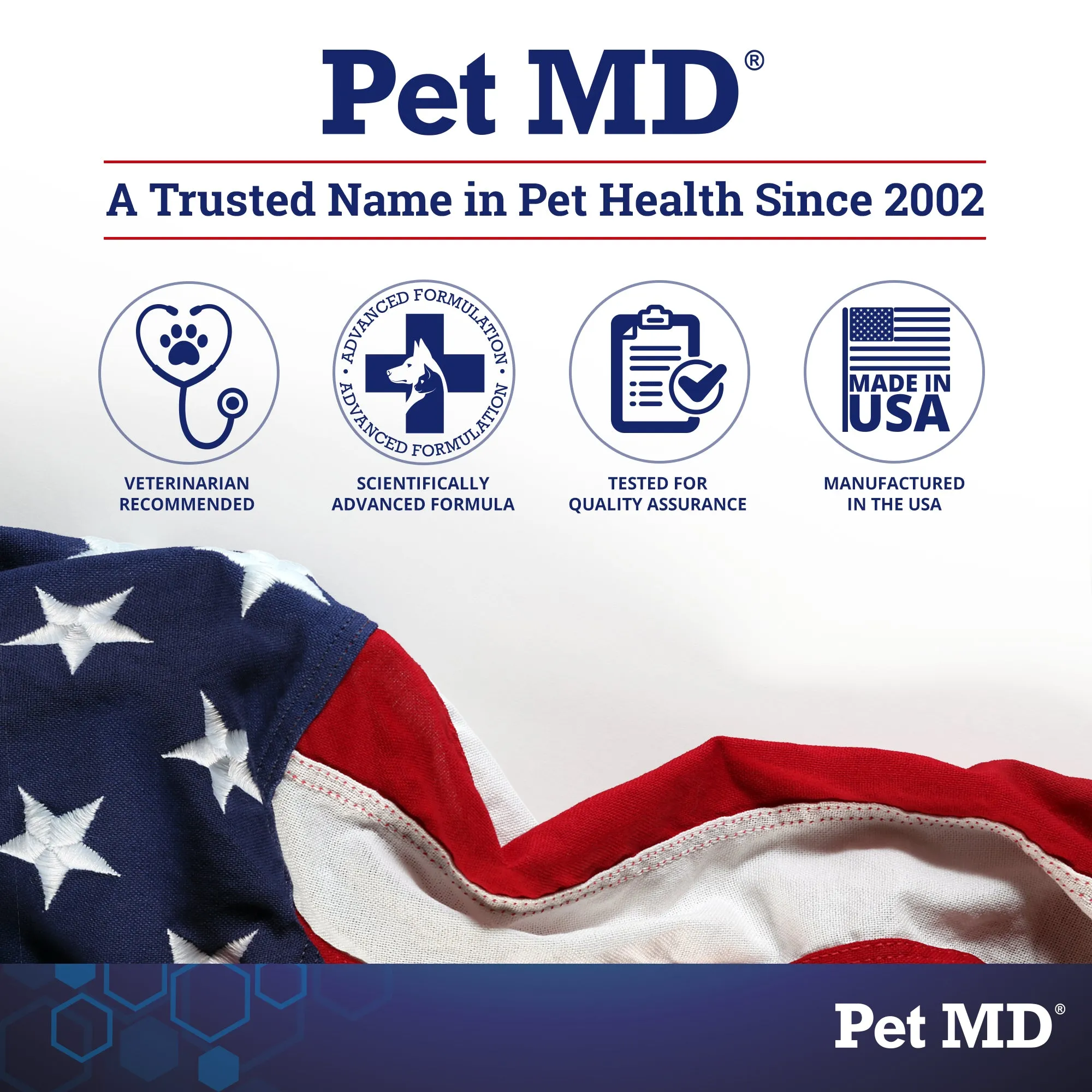 Pet MD Calming Hemp Soft Chews with Hemp Seed, Chamomile, L-Tryptophan, and Melatonin for Dogs - 120 Count