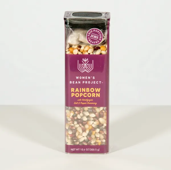 Rainbow Popcorn w/ Pink Himalayan Salt