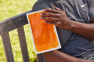 Reusable Cloth-Backed Hot/Cold Gel Pack, 6" x 10" - Orange